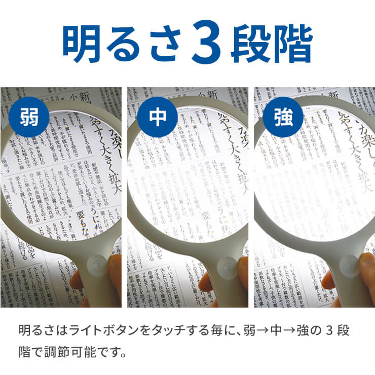 拡大鏡 ルーペ 手持ち LED ライト付き レ...の詳細画像2
