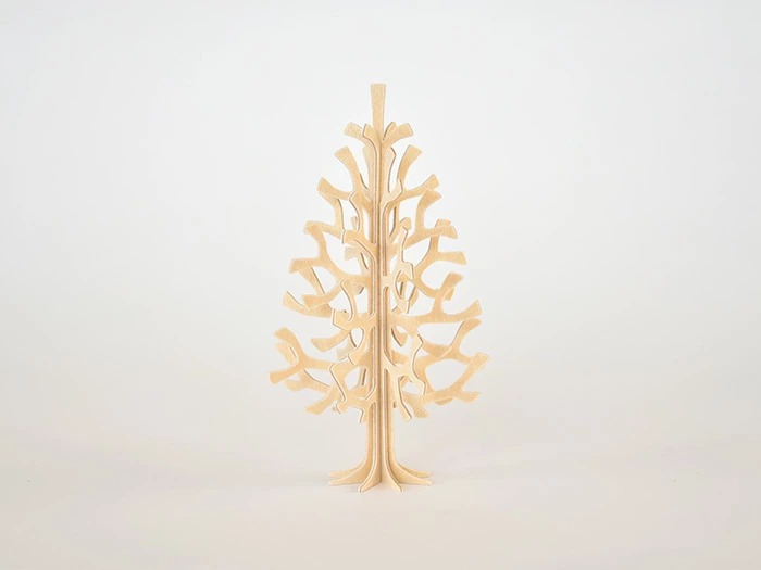 lovi クリスマスツリー 14cm 木製 クリスマス ツリー 飾り 飾り付け 白樺 木 ギフト