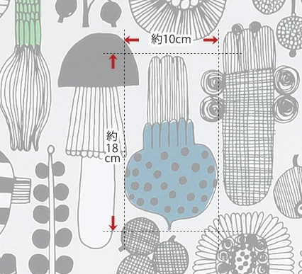 マリメッコ 生地 北欧 marimekko 花柄 オックス プータルフリンパルハート PUUTARHURIN PARHAAT 10cm単位 切り売り  綿（プリント） ファブリック 布 : fab-cr0084 : cortina 北欧生地と雑貨のお店 - 通販 - Yahoo!ショッピング