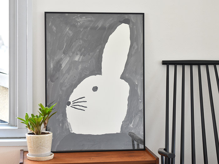 Fine Little Day ファインリトルデイ ポスター うさぎ ウサギ RABBIT WITH SMALL HAT 50×70cm  50x70cm インテリア 北欧