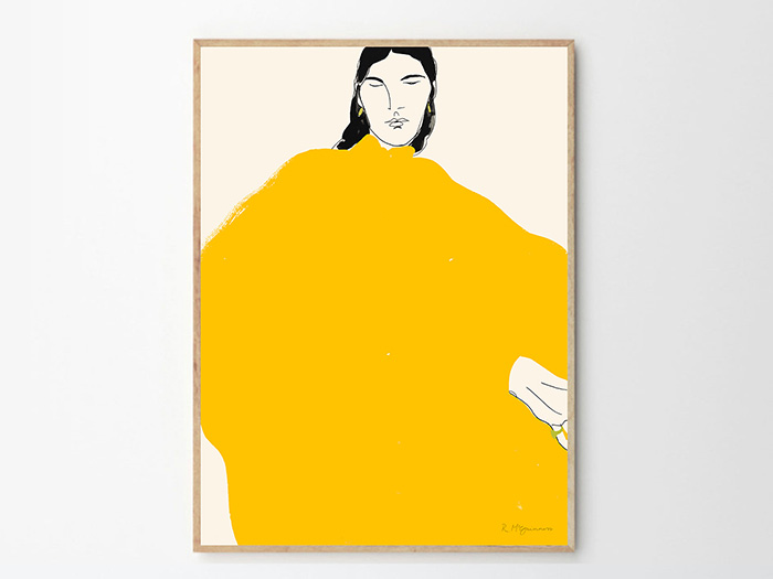 ポスター 北欧 Yellow Dress 50×70cm 50x70cm ポスタークラブ THE POSTER CLUB