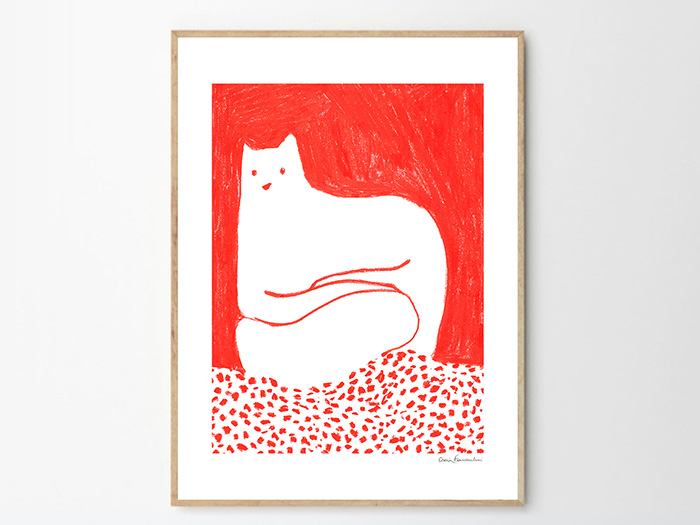 THE POSTER CLUB ポスタークラブ ポスター Cat in Red 50×70cm｜cortina｜02