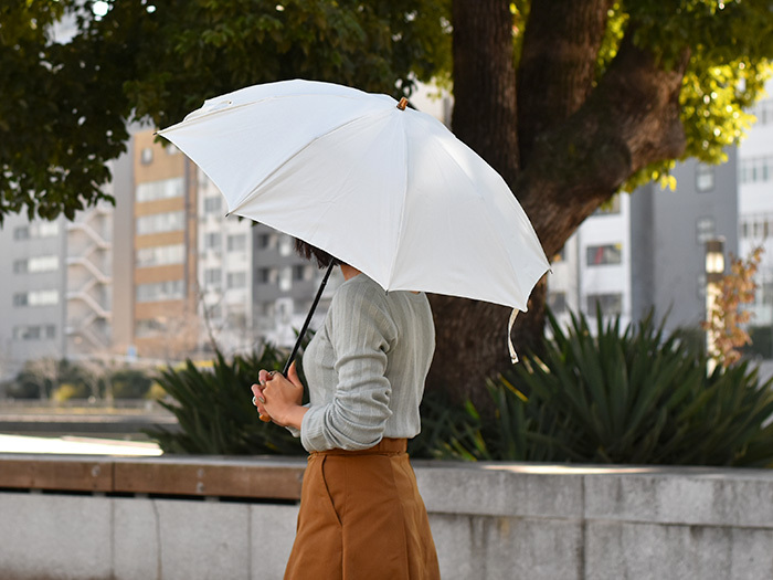 日傘 晴雨兼用傘 雨傘 シンプル サンク CINQ ブラック グレー 