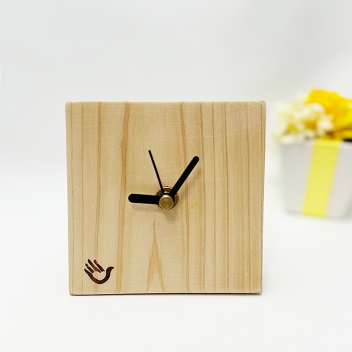 置き時計 ひのき おしゃれミニサイズ インテリア | 