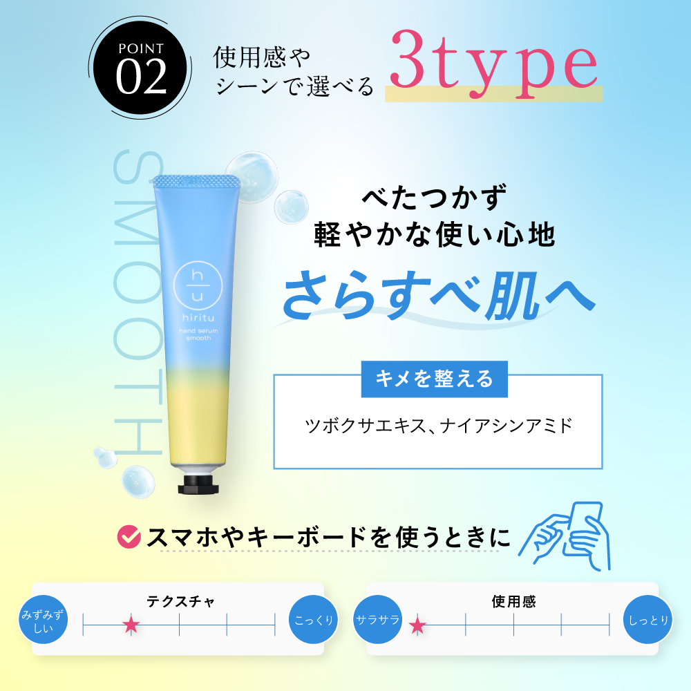 ヒリツ バランスケアハンドセラム オーロラ スムース モイスト | hiritu | 11