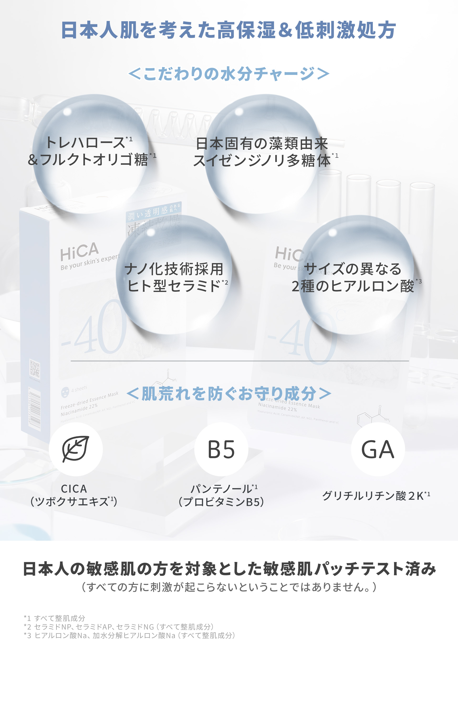 HiCA 【公式】ヒカ フリーズドライエッセンスマスク ナイアシンアミド
