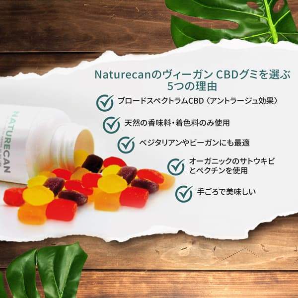 CBDグミ NATURECAN ネイチャーカン ヴィーガン対応 CBD 10mg