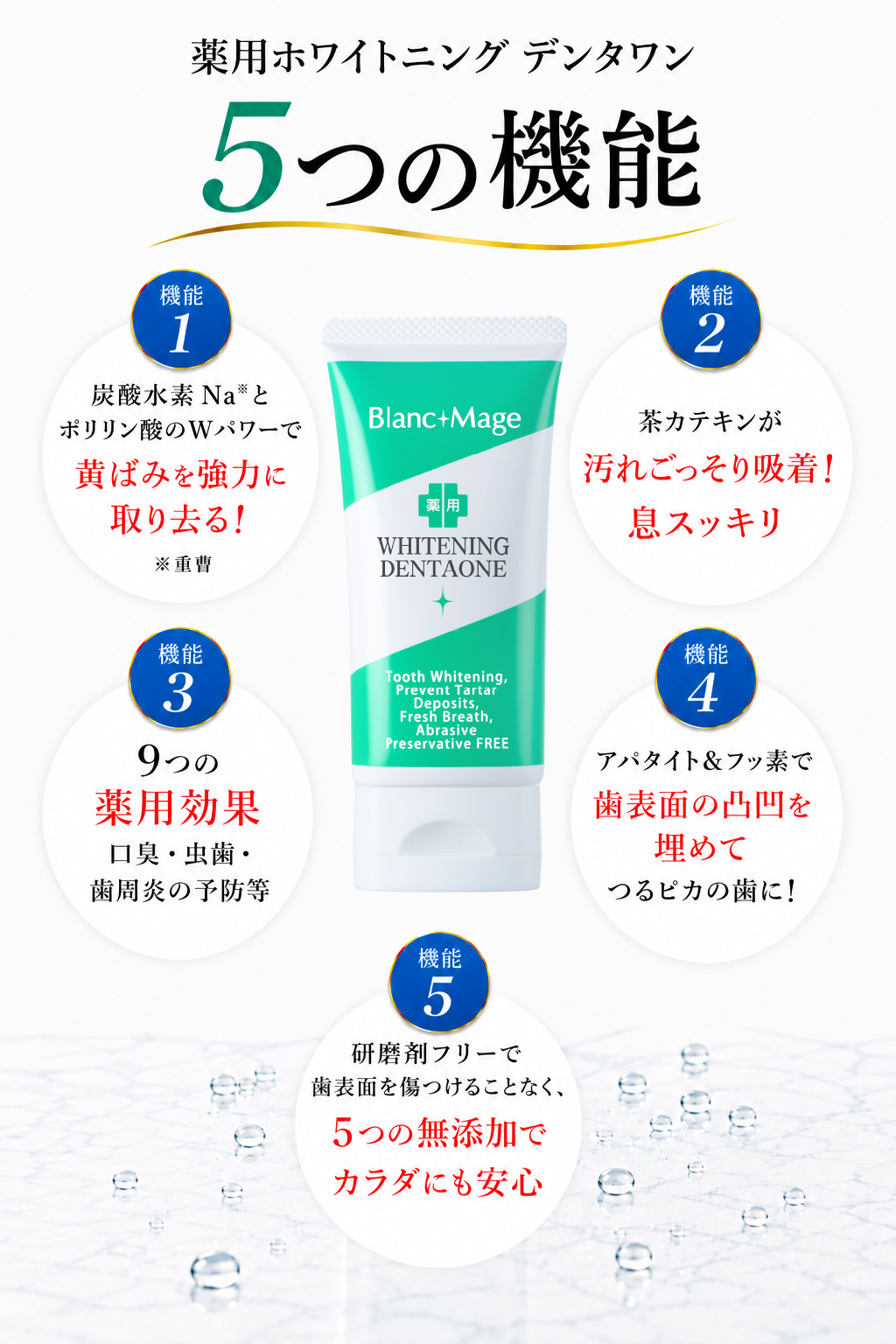 ホワイトニング 歯磨き粉 歯が白くなる 黄ばみ...の詳細画像5