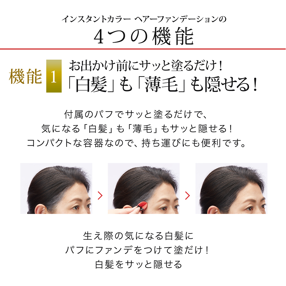 ヘアファンデーション 白髪ファンデ 白髪隠し 薄毛隠し 白髪染め ヘナ配合 ふんわり美髪 簡単 無香料 無添加 インスタントカラー ヘアーファンデーション  2個組 :L010-2:コスメジタン公式ショップヤフー店 - 通販 - Yahoo!ショッピング