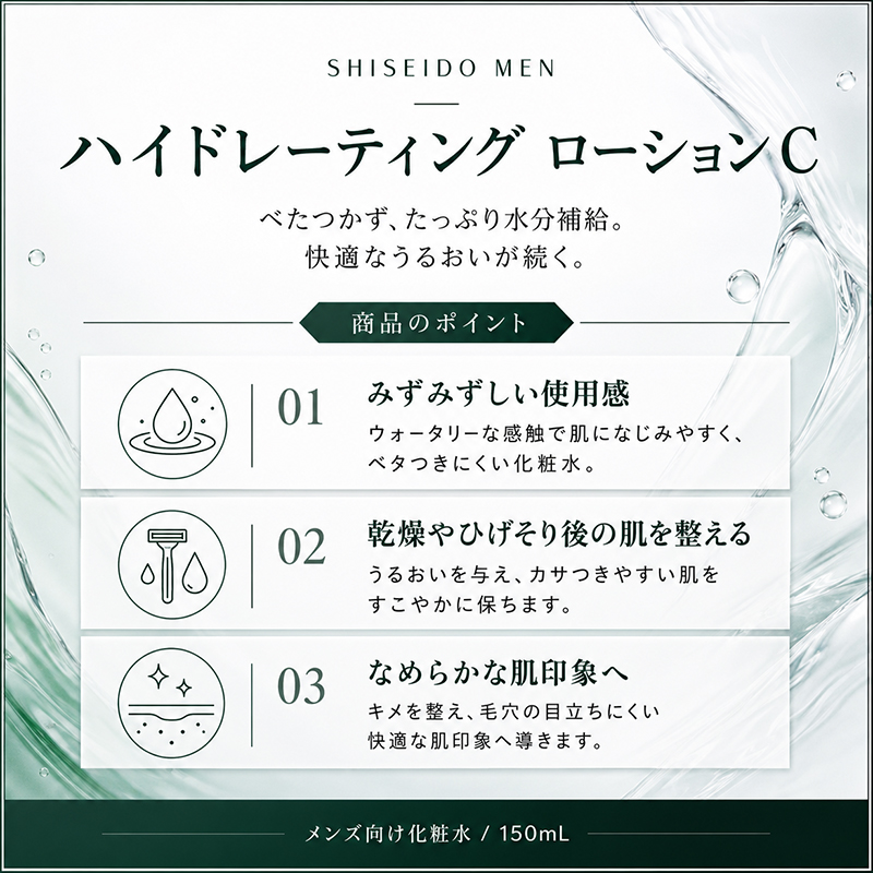 SHISEIDO MEN 化粧水・メンズ 資生堂 ハイドレーティング ローション C