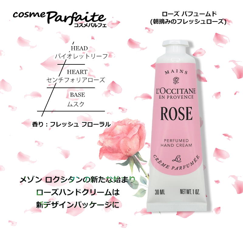 シア ハンドクリーム L'OCCITANE ロクシタン ローズ パフュームド 30ml