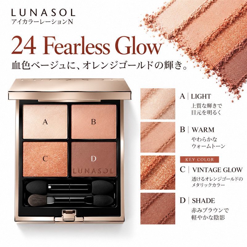 LUNASOL（ルナソル） アイカラーレーションN #24 Fearless Glow 7g