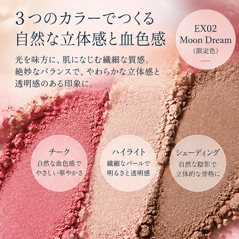 LUNASOL（ルナソル） シークレットシェイプパレット #EX02 Moon Dream