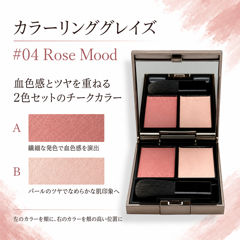LUNASOL（ルナソル） カラーリンググレイズ #04 Rose Mood 5.7g 2色