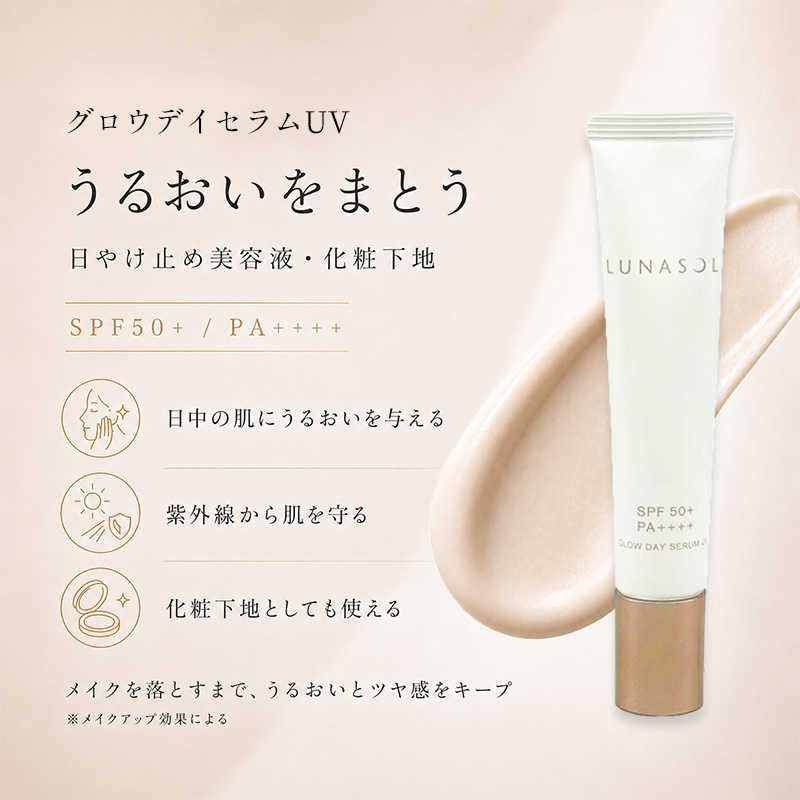 LUNASOL（ルナソル） 日焼け止め・化粧下地 グロウデイセラムUV 30g