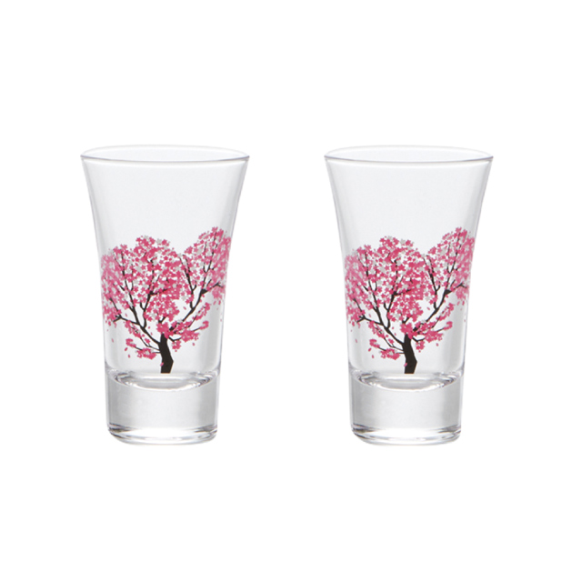 冷感 グラス天開 桜 花火 紅葉 雪結晶 100ml ペア 選べる4種