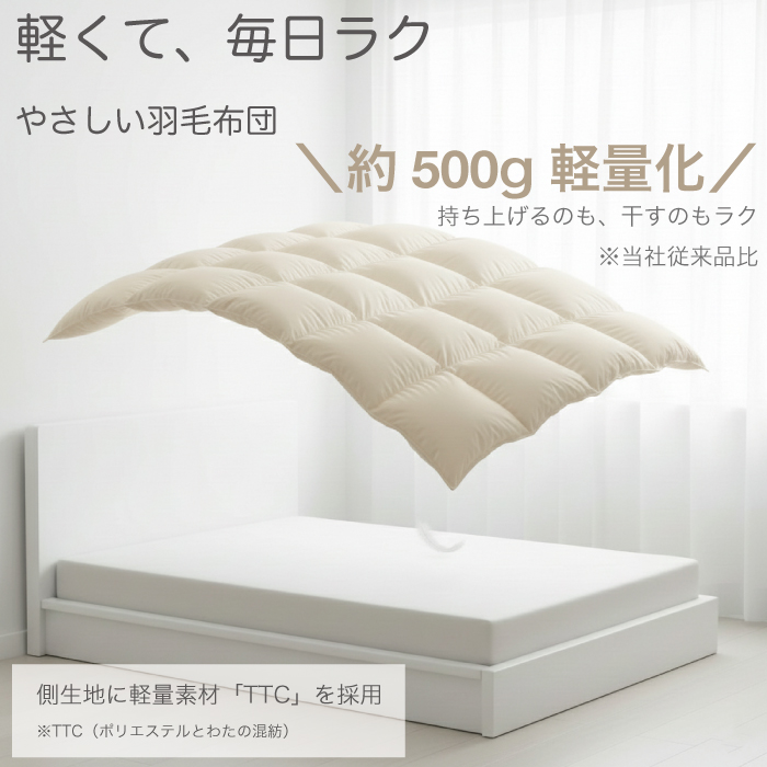羽毛布団 打ち直し シングル 布団リフォーム クリーニング 丸洗い 羽毛