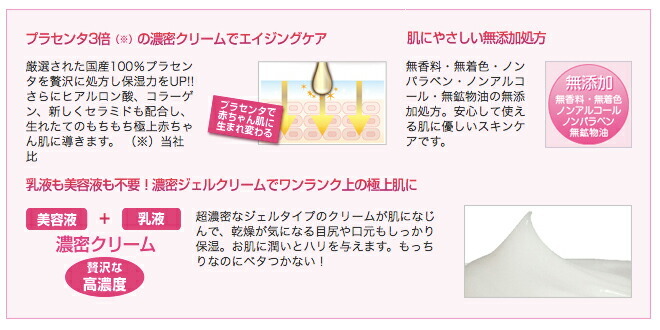 ホワイトラベル　金のプラセンタもっちり白肌濃クリーム