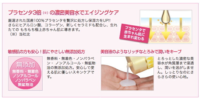 ホワイトラベル　金のプラセンタもっちり白肌濃美容水