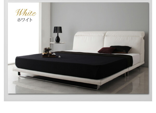 リクライニング機能付き・モダンデザインローベッド 国産カバーポケットコイル マットレス付き キング(K×1) 組立設置付 リクライニング機能付き・モダンデザインローベッド 国産