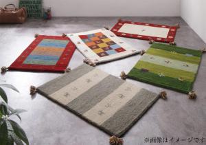 最終値下げ ラグ Aシリーズ ウール100％インド製手織りギャッベラグ
