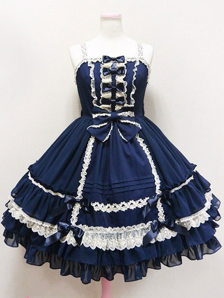スウィートアイドル衣装 2021 JSK ディープブルーロリータドレス