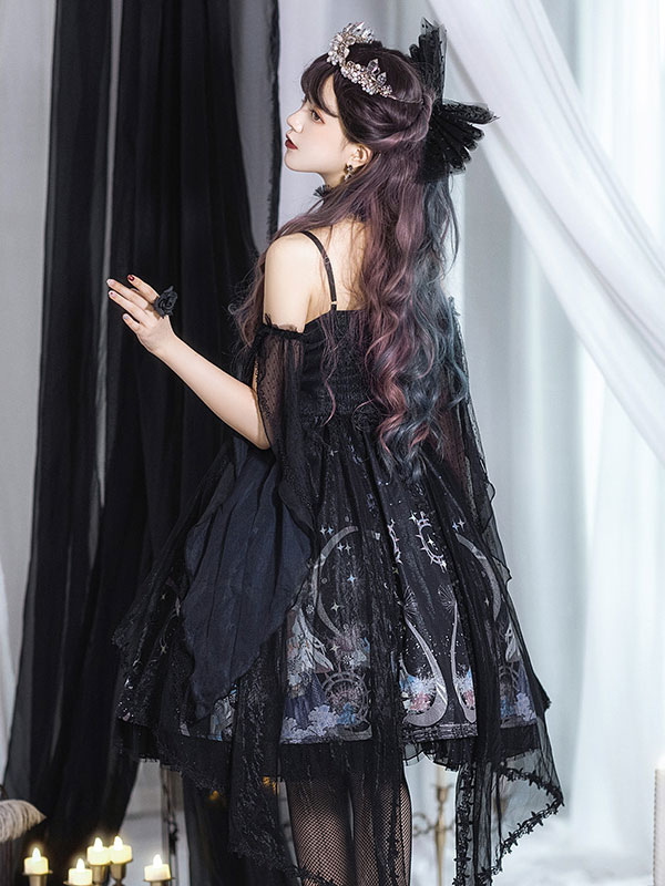 全国販売店 ゴシックロリータjskドレス3ピースセットノースリーブフローラルプリントパターンゴシックロリータ衣装 割引ショップ Ssl Daikyogo Or Jp