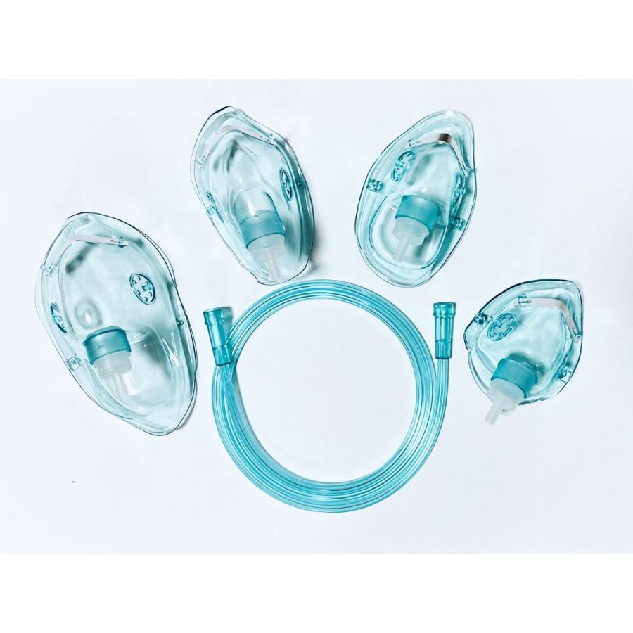 酸素マスク 水素マスク (2個セット) 吸引具 チューブ付き（1m