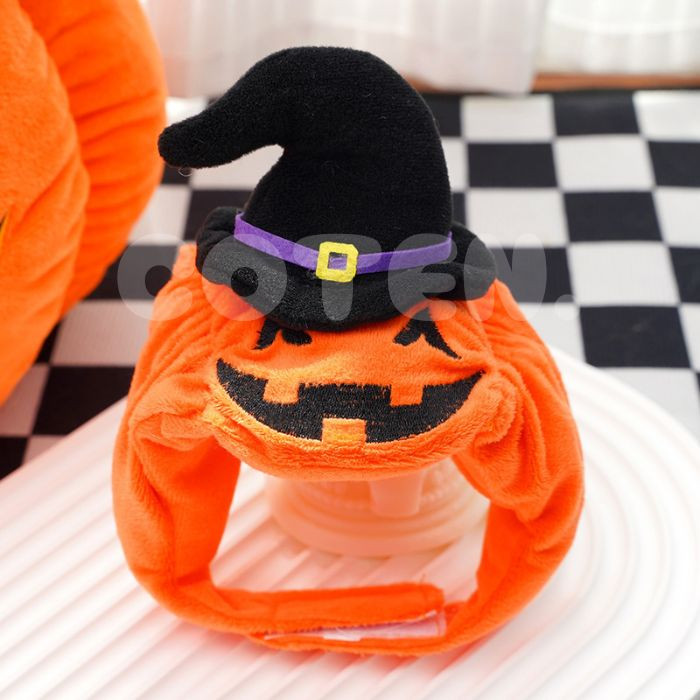 COTEN ハロウィン 犬 帽子 犬服 かぼちゃ パンプキン 被り物 コスプレ