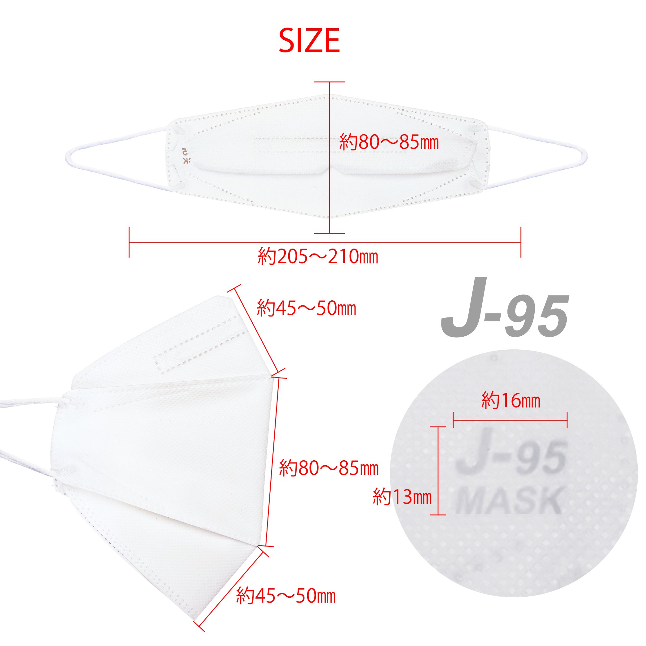 J-95 マスクのサイズ