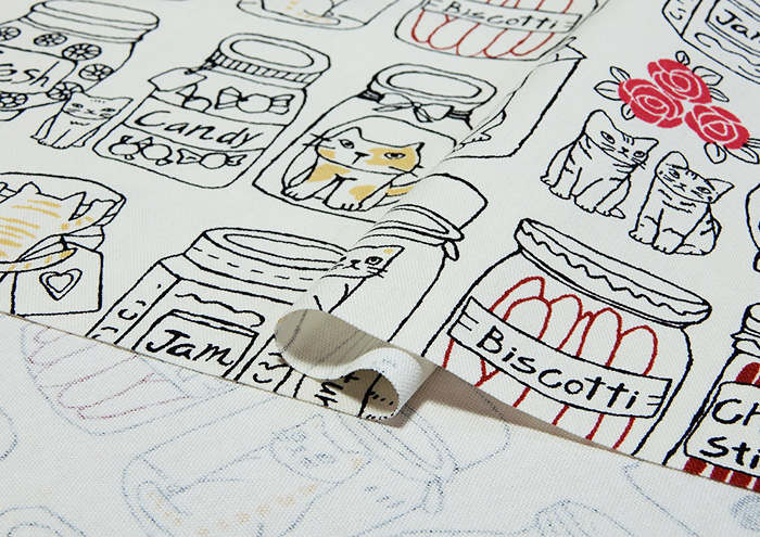 猫柄 生地 子供