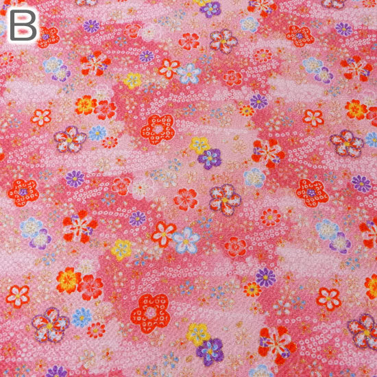 生地 ちりめん はぎれ 金彩 和柄 カットちりめん 35cm×33cm 縮緬生地