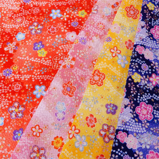 生地 ちりめん はぎれ 金彩 和柄 カットちりめん 35cm×33cm 縮緬生地