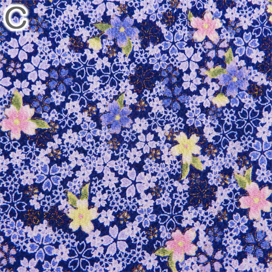 桜 ちりめん 生地 はぎれ 金彩 カットちりめん 35cm×33cm 縮緬生地 京 