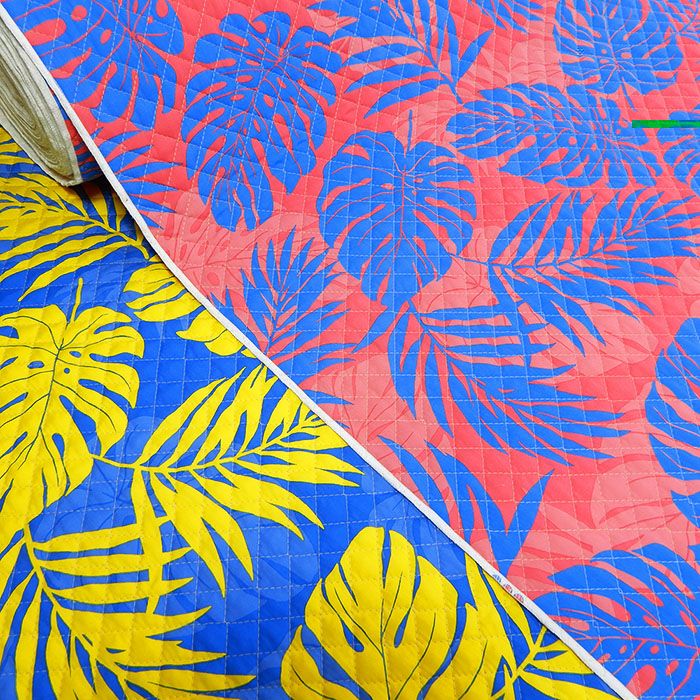 キルティング生地 キルト 布 ハワイアン柄 モンステラ ピンク ブルー