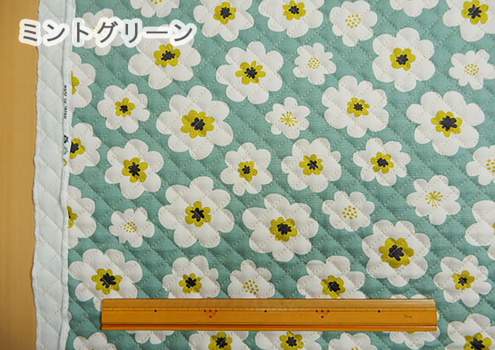 キルティング 生地 キルト 花柄 布 北欧風 グレー 緑 ピンク 系 108cm