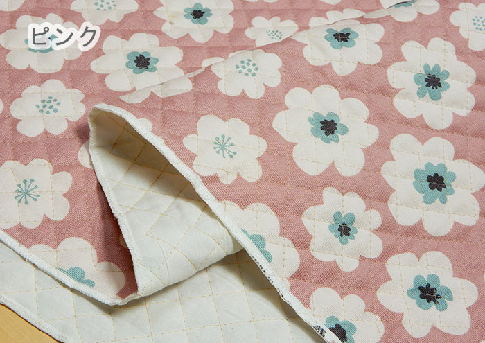 キルティング生地 布 花柄 キルト 北欧風 グレー 緑 ピンク 系 108cm幅