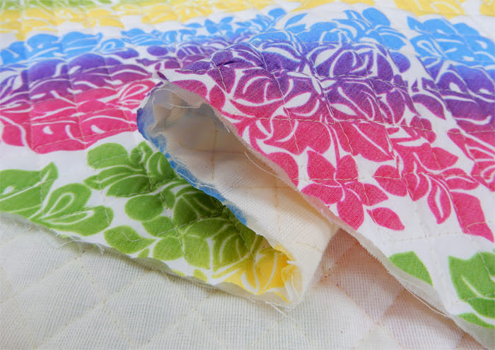 キルティング 生地 キルト ハワイアン柄 布 斜めプリント モチーフ