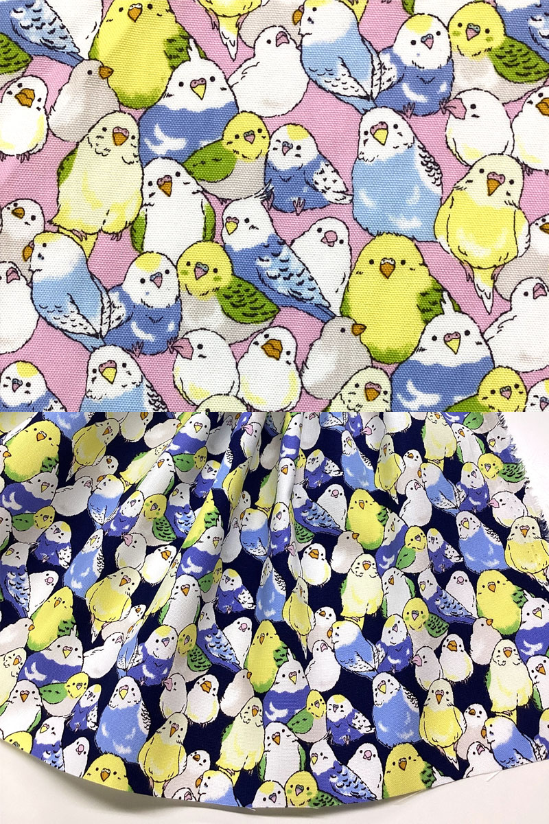 FUWARI染布 オックス インコのピーちゃん（単位50cm） : コットン