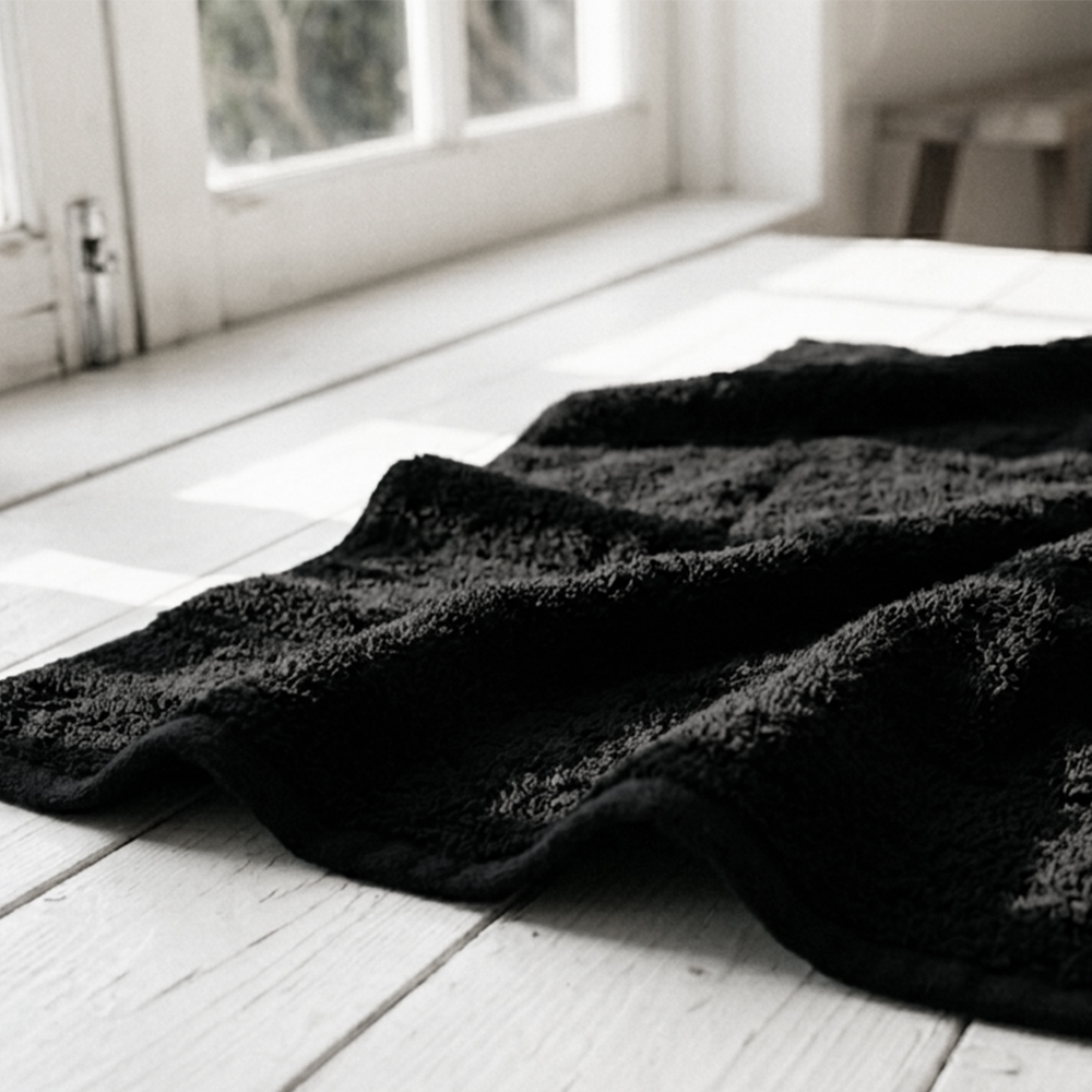 スポーツタオル 34x110cm | EcoVero 黒 ZUKKURO ズックロ ブラック