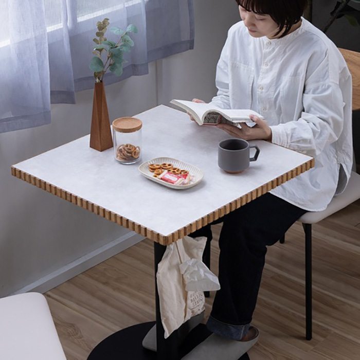 NORA（ノラ） カフェテーブル 円卓 サイドテーブル メラミン天板
