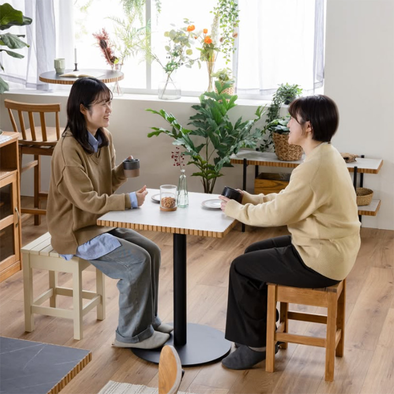 NORA（ノラ） カフェテーブル 円卓 サイドテーブル メラミン天板