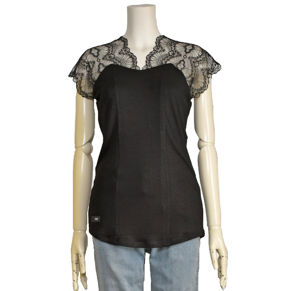 タンクトップ ノースリーブ Asymmetry neck tank top
