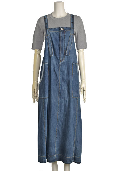 ayane アヤン デニム ジャンパースカート ロング 秋 カジュアル