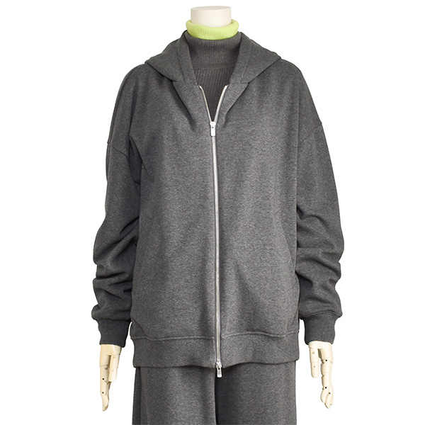 Cafune（カフネ） 裏起毛 パーカー レディース ジップアップ ゆったり