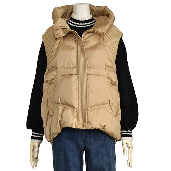 PASSIONE（パシオーネ） ダウン ベスト フード レディース ゆったり