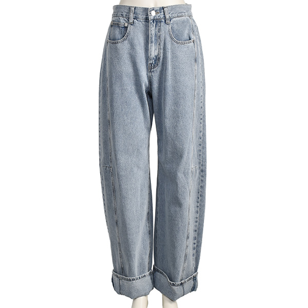 PASSIONE（パシオーネ） バギー カーブ ジーンズ レディース 美脚