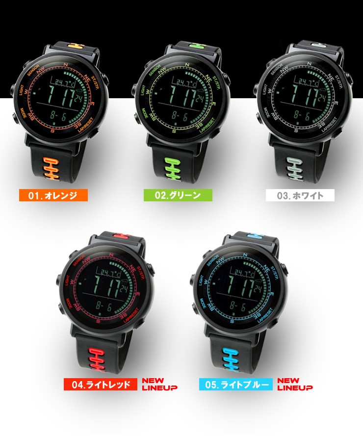 LAD WEATHER 腕時計 メンズ デジタル 時計 スイス製センサー