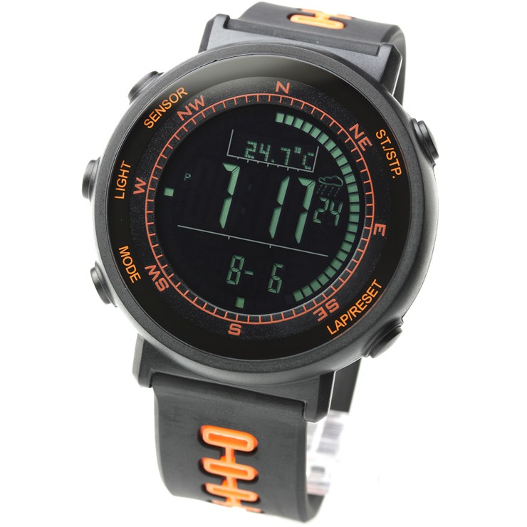 腕時計 メンズ デジタル 時計 スイス製センサー 温度計 コンパス 気圧計 高度計 アウトドア キャンプ 登山｜courage｜02