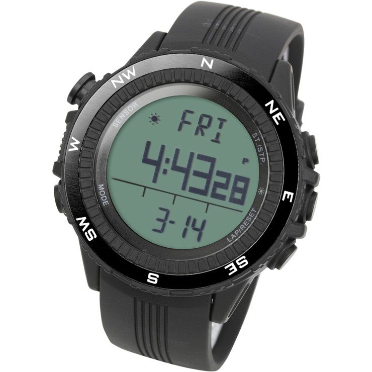 腕時計 メンズ デジタル 温度計 コンパス 気圧計 高度計 アウトドア キャンプ 登山用 時計